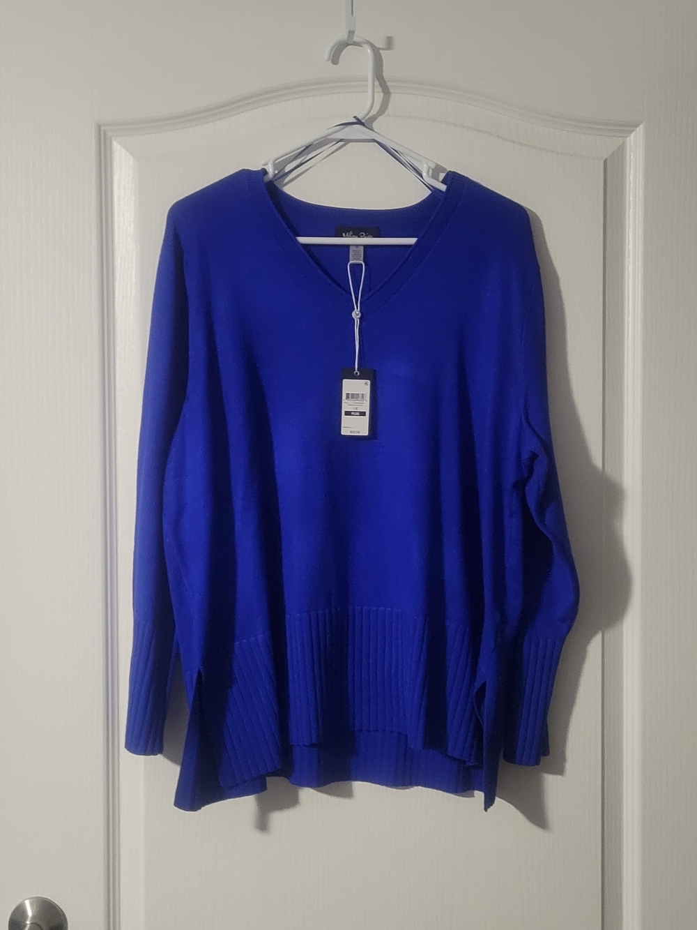 Melissa Paige V-Neck Sweater in Royal Blue